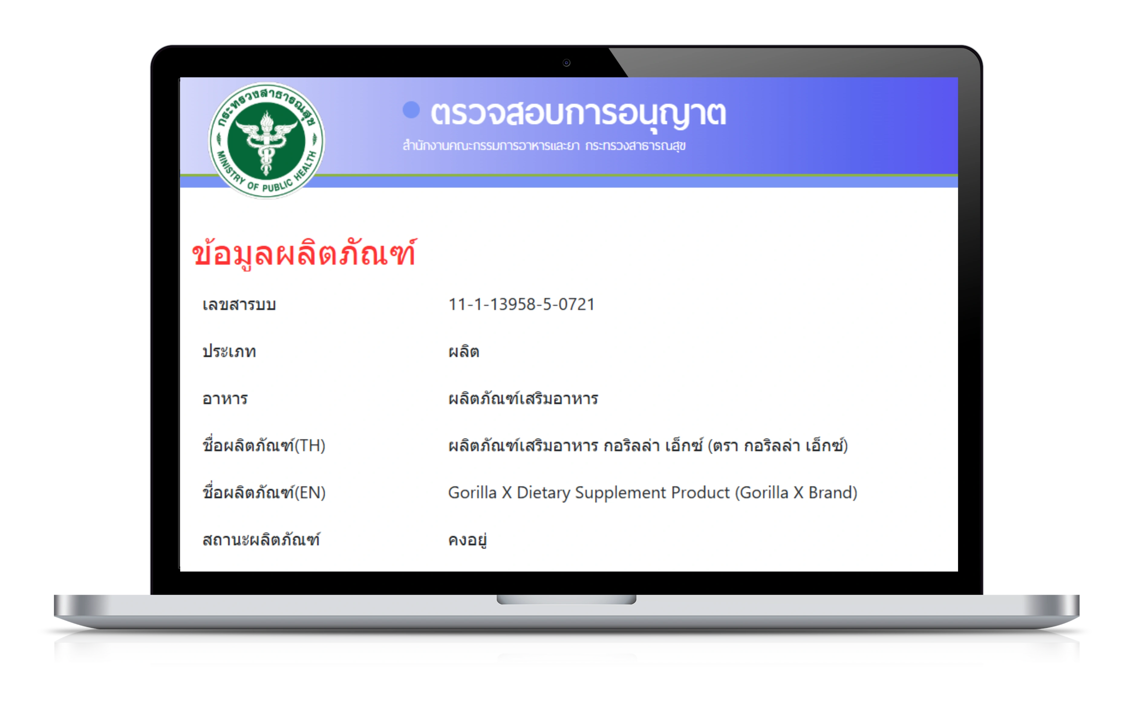 ใบอนุญาตผลิตภัณฑ์